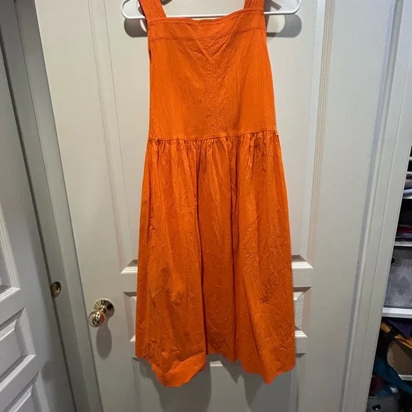 Everlane Bright Orange Sleeveless Dress - Picture 3 of 3